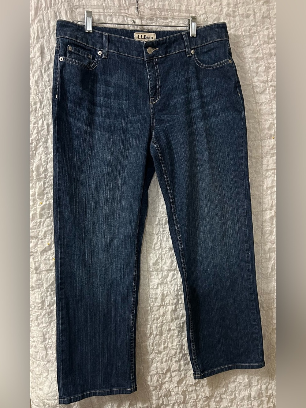 L.L.Bean, Size 14 P Favorite Fit Straight Leg Jeans